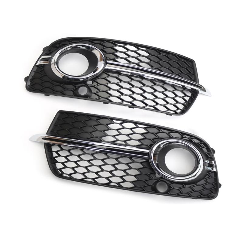 Professional Front Bumper Fog Light Grill Grille Cover Trim Car Spare Part Compact-size Suitable for Q5 S-Line 13-16