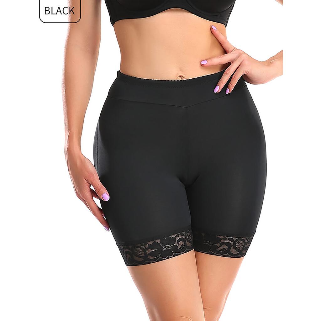 Damska Koronkowa Bielizna Modelująca Podnosząca Pośladki Majtki z Wkładkami na Biodra Wkładki na Pośladki dla Większych Pośladków Bezszwowa Bielizna typu Boyshort Fałszywe Pośladki Shapewear