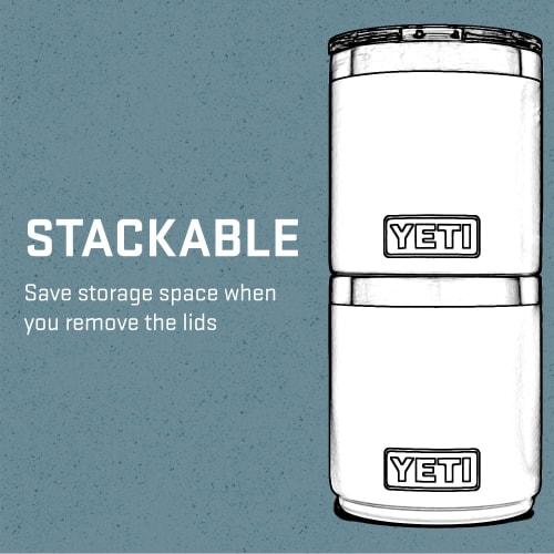 YETI Rambler Lowball, Vacuum Insulated, Stainless Steel, Stackable, with Mug Slider Lid, Navy, 296ml