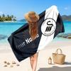Swansea City FC Custom Beach Towel, Personalized Name Text Print, Football Logo Soft Quick‑Dry Towel Holiday Gift