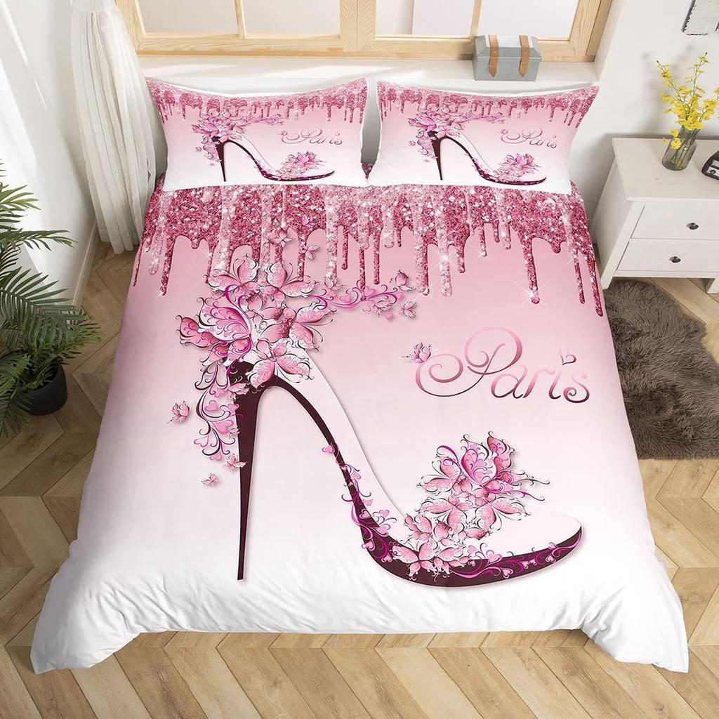 Gothic Starry Sky Kitten Three-Piece Quilt Cover 3D Digital Printing Bedding Set Bed Cover