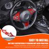 Red Carbon Fiber Steering Wheel Button Frame Sticker For BMW 6 Series 2004-10