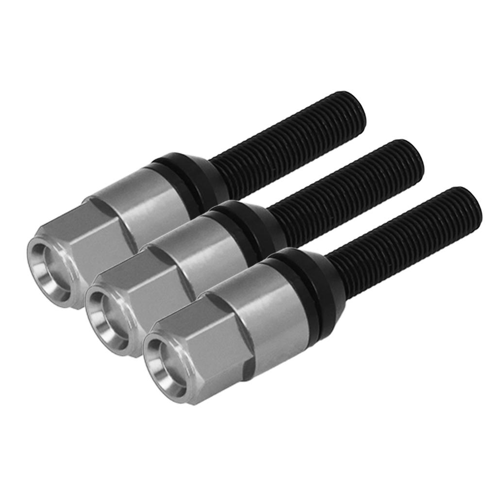 20 Buc. Șuruburi Roată Conice, Aliaj Aluminiu M12x1.5, Scaun Conic, Șuruburi Roată cu Capac, Culoare Ti