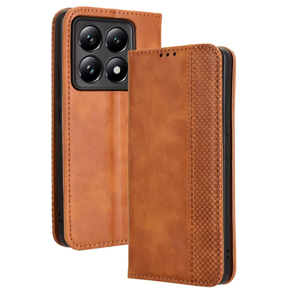 For Xiaomi 14T Pro Leather Case Wallet Stand Retro Texture Phone Cover