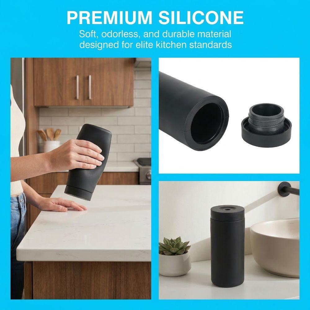 Soft Silicone Soap Dispenser 240ml Squeeze Bottle Dish Detergent Divided Bottle  Dishwashing Liquid
