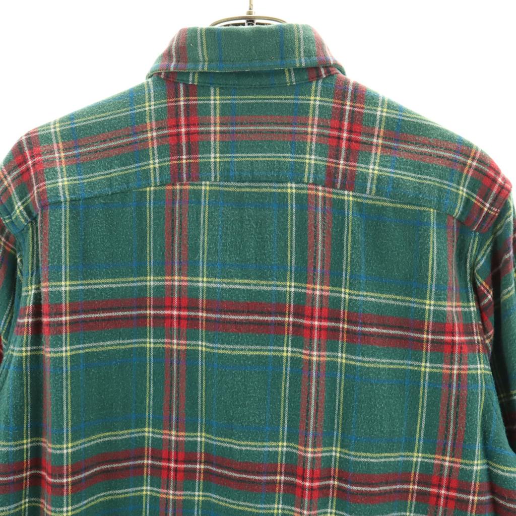 L.L.Bean 80s Made in USA Vintage Check Pattern Long sleeve Flannel shirt Men's Used