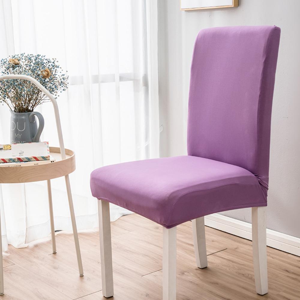 Milchseide Elastische Stuhlhusse Einfarbige Dehnbare für Büro Hotel Restaurant Zuhause