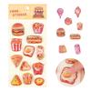 Gourmandise 3D Water Seal Stickers Set of 1 Cute Food Characters Puffed Pliable Water Touch Diary Scrapbook Decoration Stationery Gift Wrapping DIY