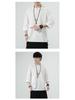 Men's Retro Plus Size Cotton Linen Hanfu T-shirt with Frog Button, Three-Quarter Sleeves