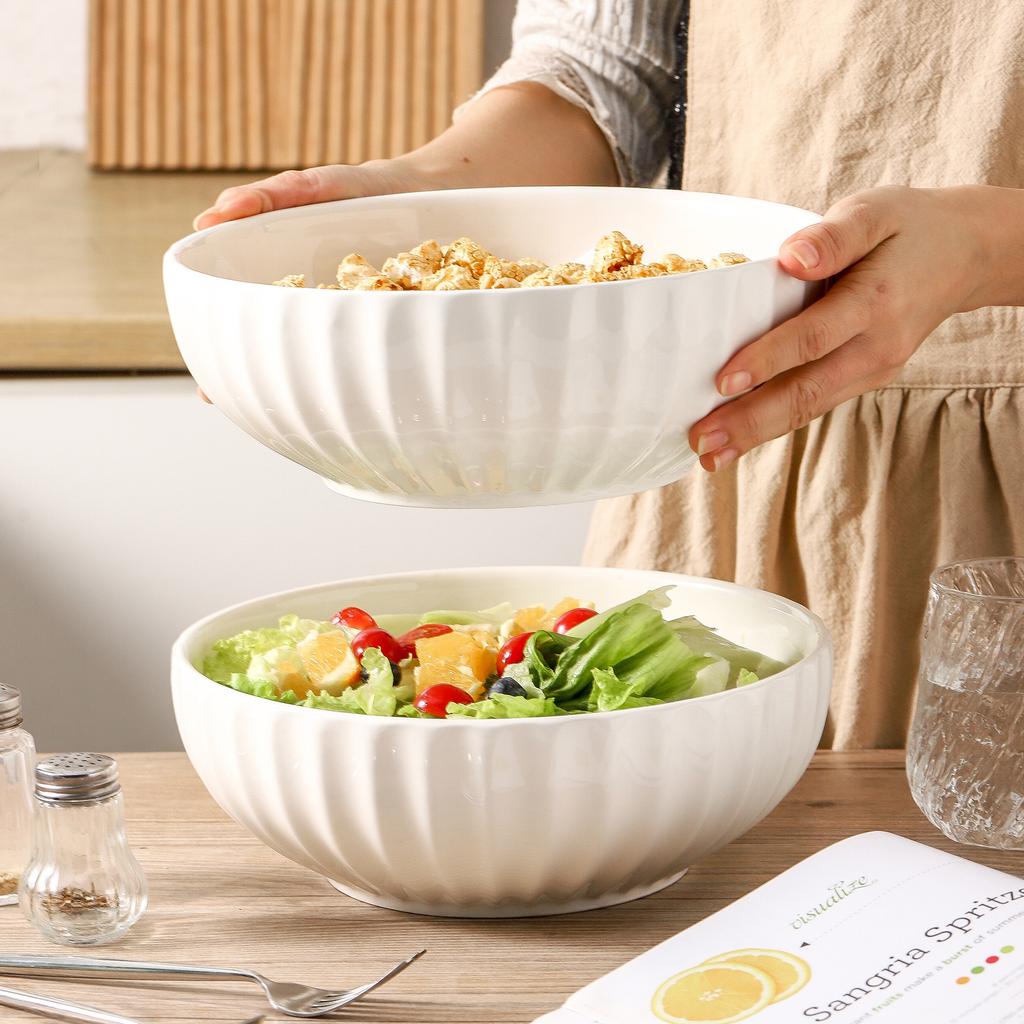Elegant White Ceramic Bowl for Salami Soup & Food Serving for Restaurants-Factory Direct Sale
