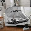 007 James Bond Theme Printed Blanket - Perfect for Couch, Bed, Travel & Outdoor Use | Machine Washable, Cozy & Durable.
