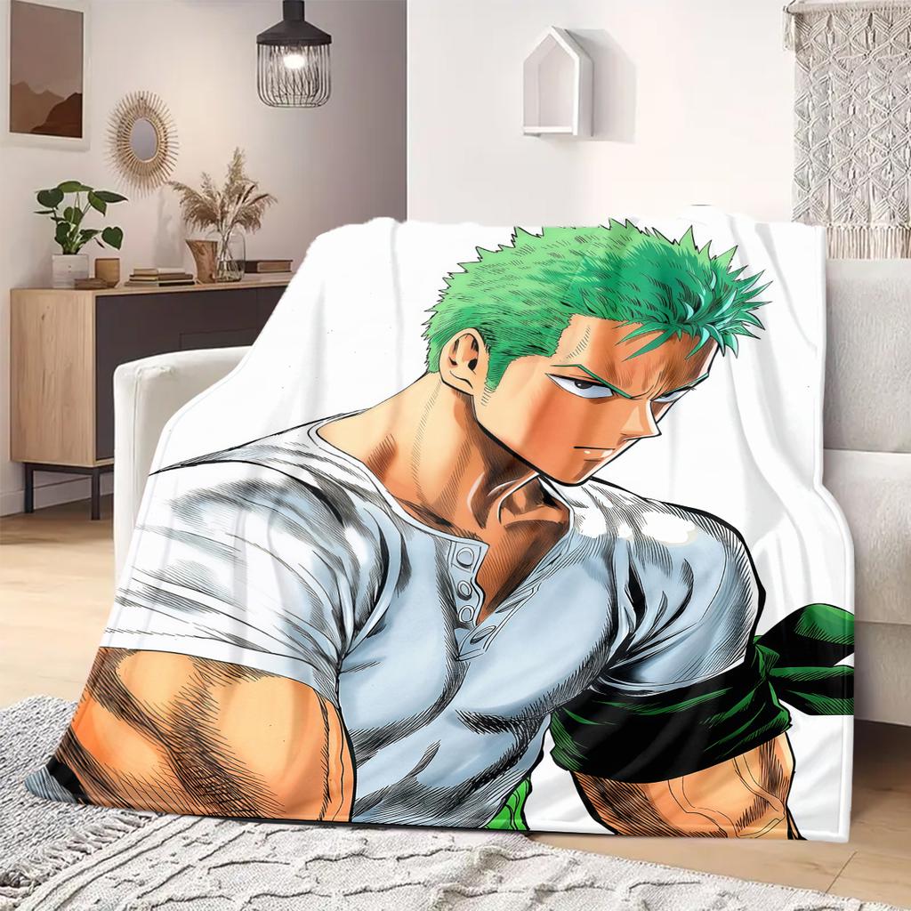 Roronoa Zoro Print Blanket Warm Comfortable Flannel Blanket Suitable for Bedrooms,Sofas, Beds,Chairs,Travel -QIAO126