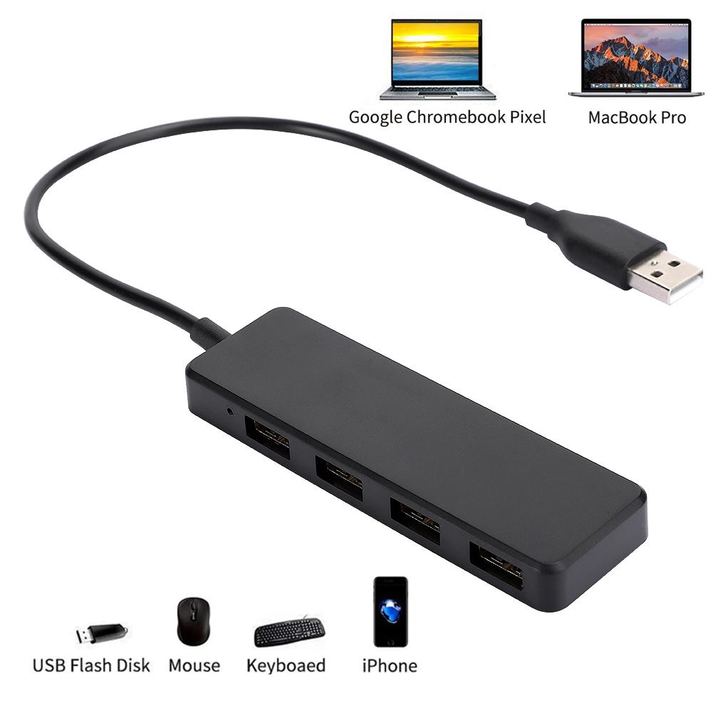 Hub HighSpeed USB3.0 Splitter Laptop 4Port UltraThin Expansion Portable Blue Light