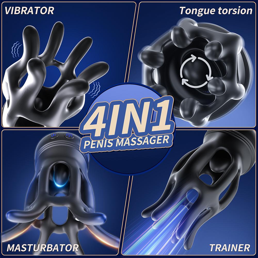 Male Masturbator Penis Glans Trainer Vibrator Electric Masturbation Tools Vibrator Penis Massager for Men Adult Sex Toys 18+