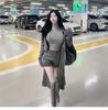 Elegant Slim Fit See-Through High Neck Long Sleeve T-Shirt