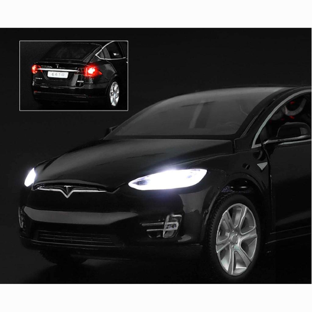 1:32 Scale Model X Alloy Diecast Toy Car, Pull Back Vehicle Door Opening with Sound and Light for Kids Adults Gift Collection