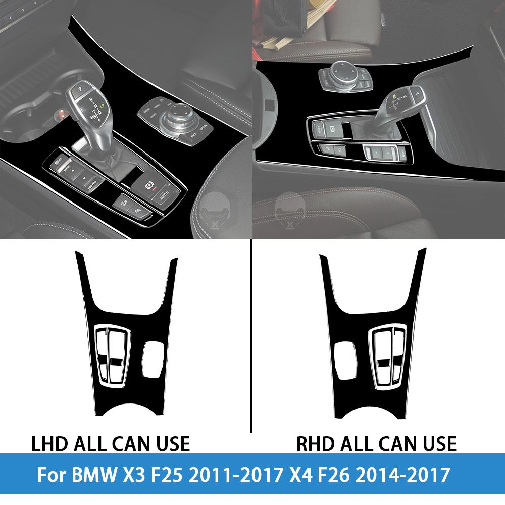For BMW X3 F25 2011-2017 X4 F26 2014-2017Car Accessories Piano Black Interior Air Vent Taillight Console Trim Modified Sticker