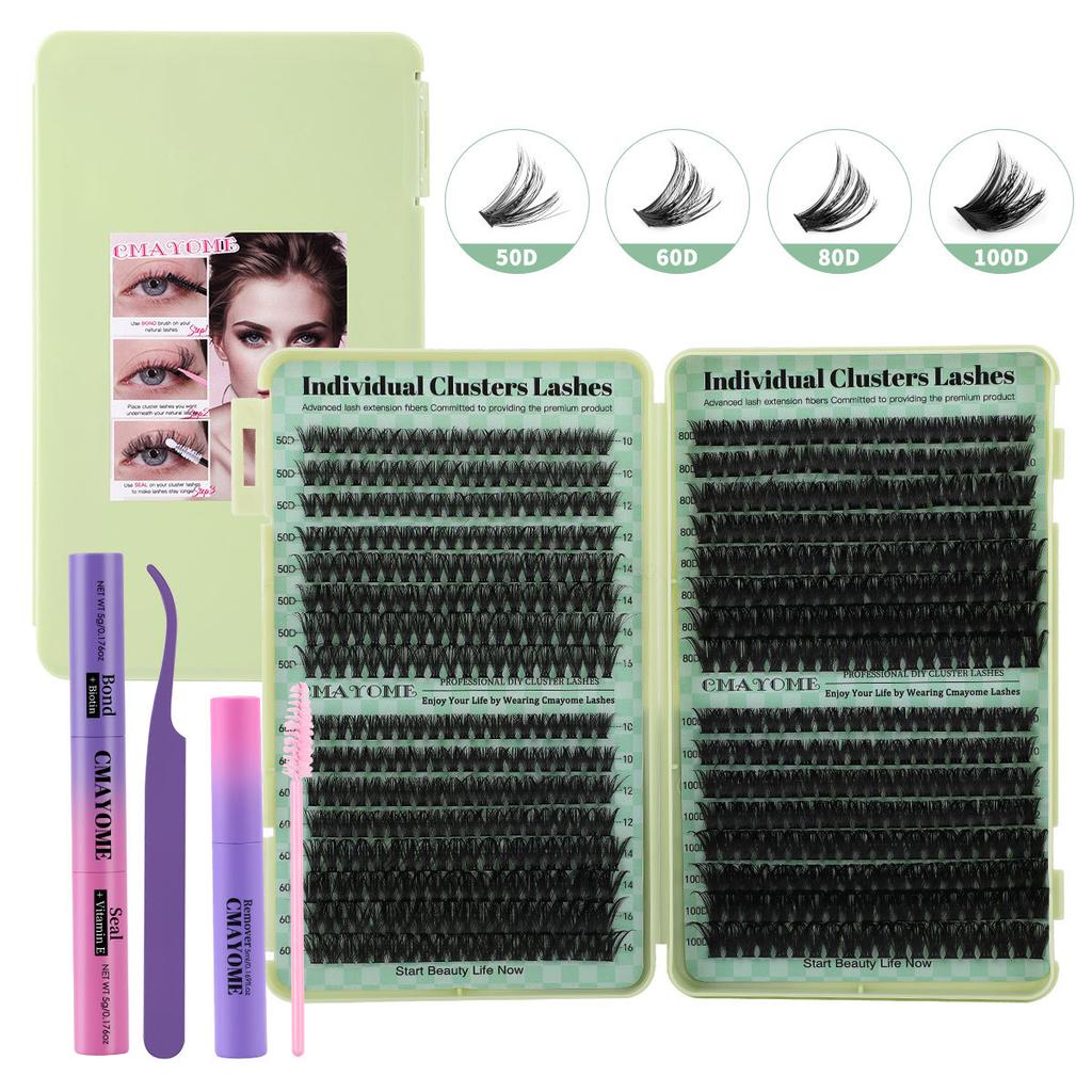640 Tufts Diy Single Tufts Of False Eyelashes Natural Thick D-Song Segmented Grafting Eyelashes