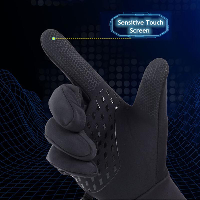 Men's Insulated and Waterproof Winter Half Season Fishing Gloves for WorkersWarm Skiing Gloves Fishing Anti Slip Outdoor Cycling Gloves