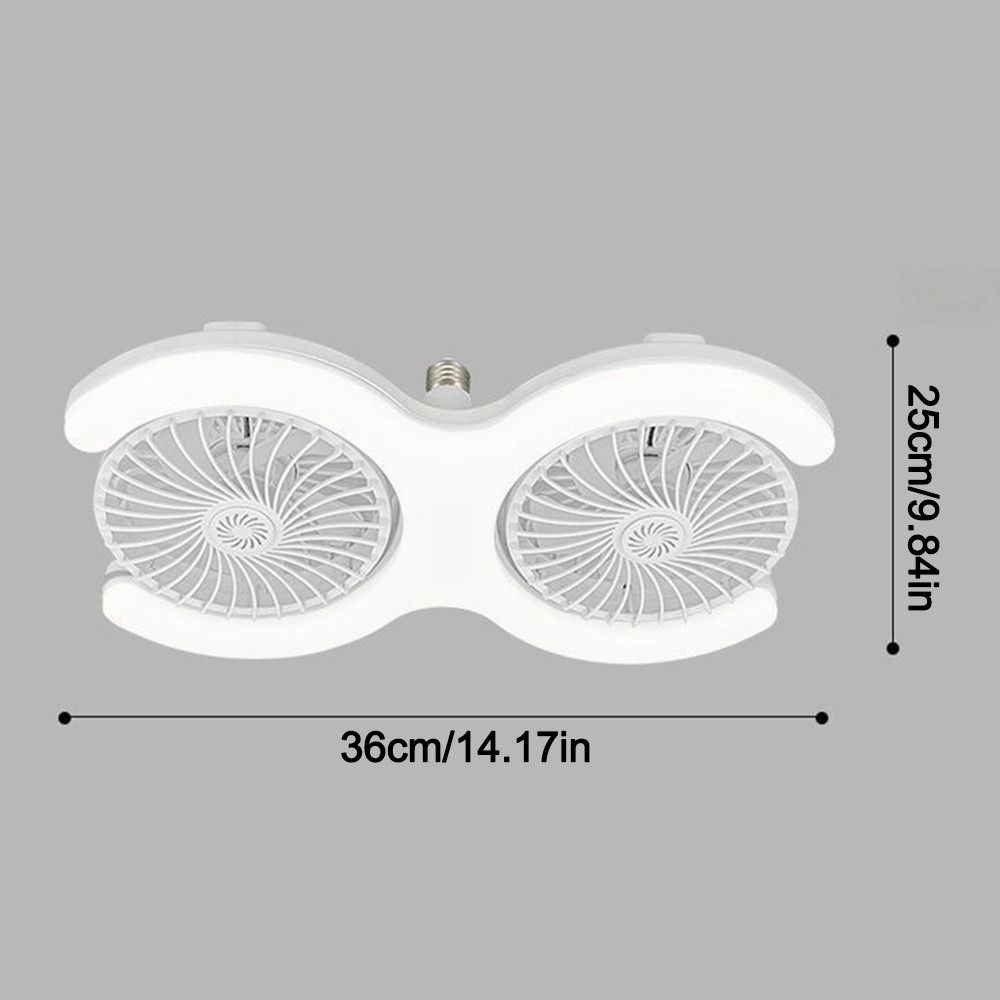 Remote Control Ceiling Fan Light Adjustable Angle Double Head Fan Light LED Fan Light Kitchen