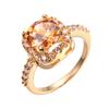 Schmuck Ringe Roségold Quadratische Diamanten Zirkon Accessoires