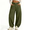 Women's Wide Leg Pants Loose Fit Linen Cotton Casual for Everyday Wear