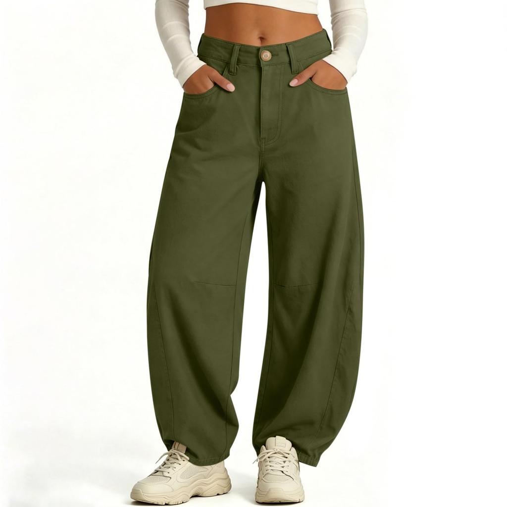 Women's Wide Leg Pants Loose Fit Linen Cotton Casual for Everyday Wear