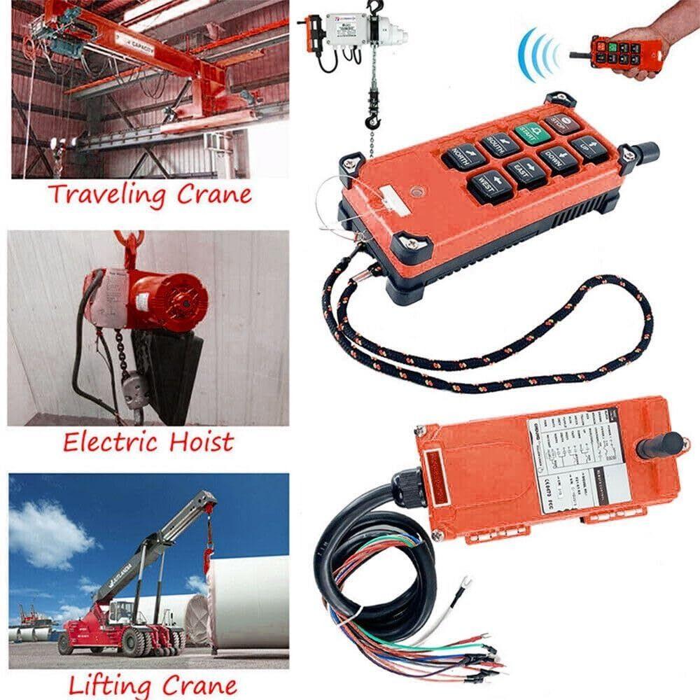 F21-E1B Electric Lift Hoist Wireless Switch Receiver 8 Buttons Wireless Crane Remote Control