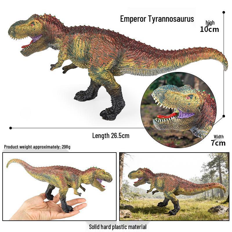 Jurassic Dinosaur Toy Models: Tyrannosaurus Rex & Triceratops Plastic Set