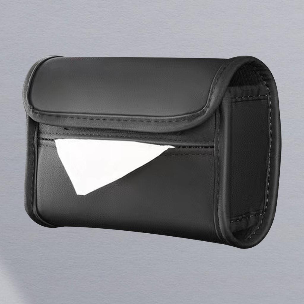 Armrest Tissue Box Holder Wear Resistant Pu Leather Backseat Tissue Case Holder Napkin