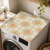 Vintage Dark Blue Bird Floral Washing Machine Cover Mat Jungle Print Waterproof Anti Dust Laundry Dryer Surface Pad Rug