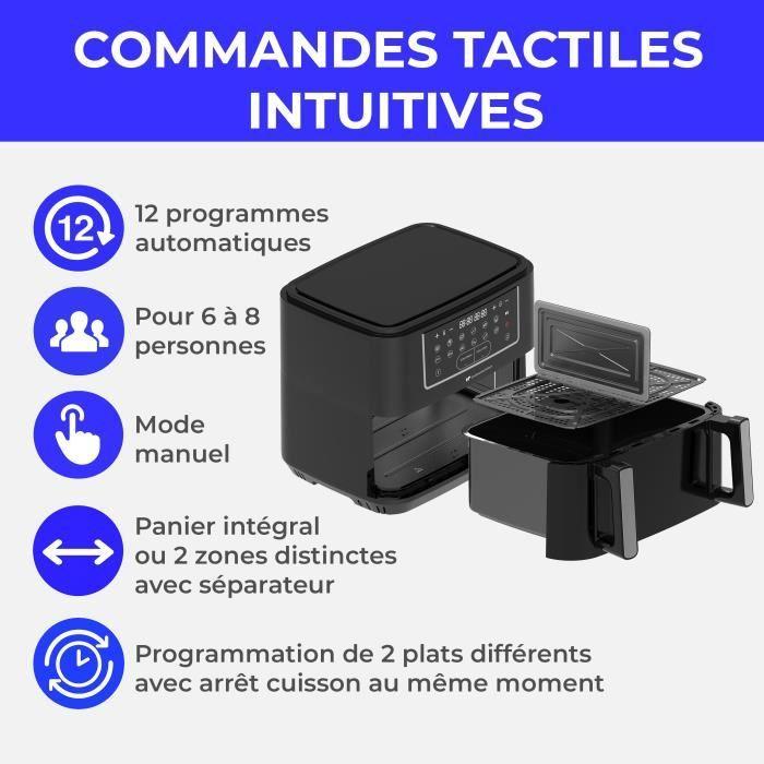 Friteuse a air sans huile - CONTINENTAL EDISON - CEFR2400TB - 2600 W - 10,5 L - Noir