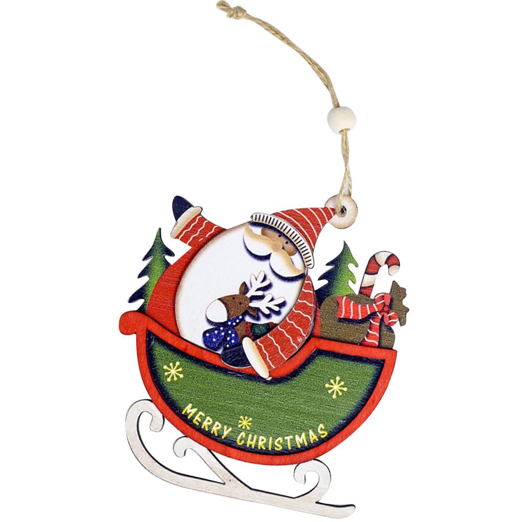 1x Christmas Wooden Tree Pendant Wall Hanging Ornaments Xmas Home Décor AU 1x Christmas Wooden Tree Pendant Wall Hanging Ornaments Xmas Home Décor AU