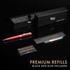 Wordsworth Black Ballpoint Pen in Red Lacquer Stunning Luxury Chrome Finish with Refillable A Perfect Gift Set for Men and & - Ink. Women. Refillable,