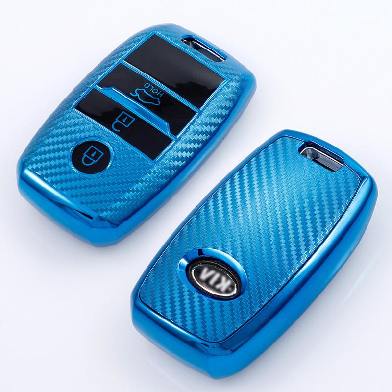 Carcasa de husă pentru chei de mașină cu model de carbon pentru KIA Rio Rio5 Sportage Ceed Cerato K3 KX3 K4 K5 Cerato Sorento Optima Cerato Picanto