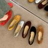 Flat-bottomed Small Silver Retro Light Mouth Gentle Single Shoes Women's Autumn New Bow Fairy Ballet Style Commuter Ladyshoes