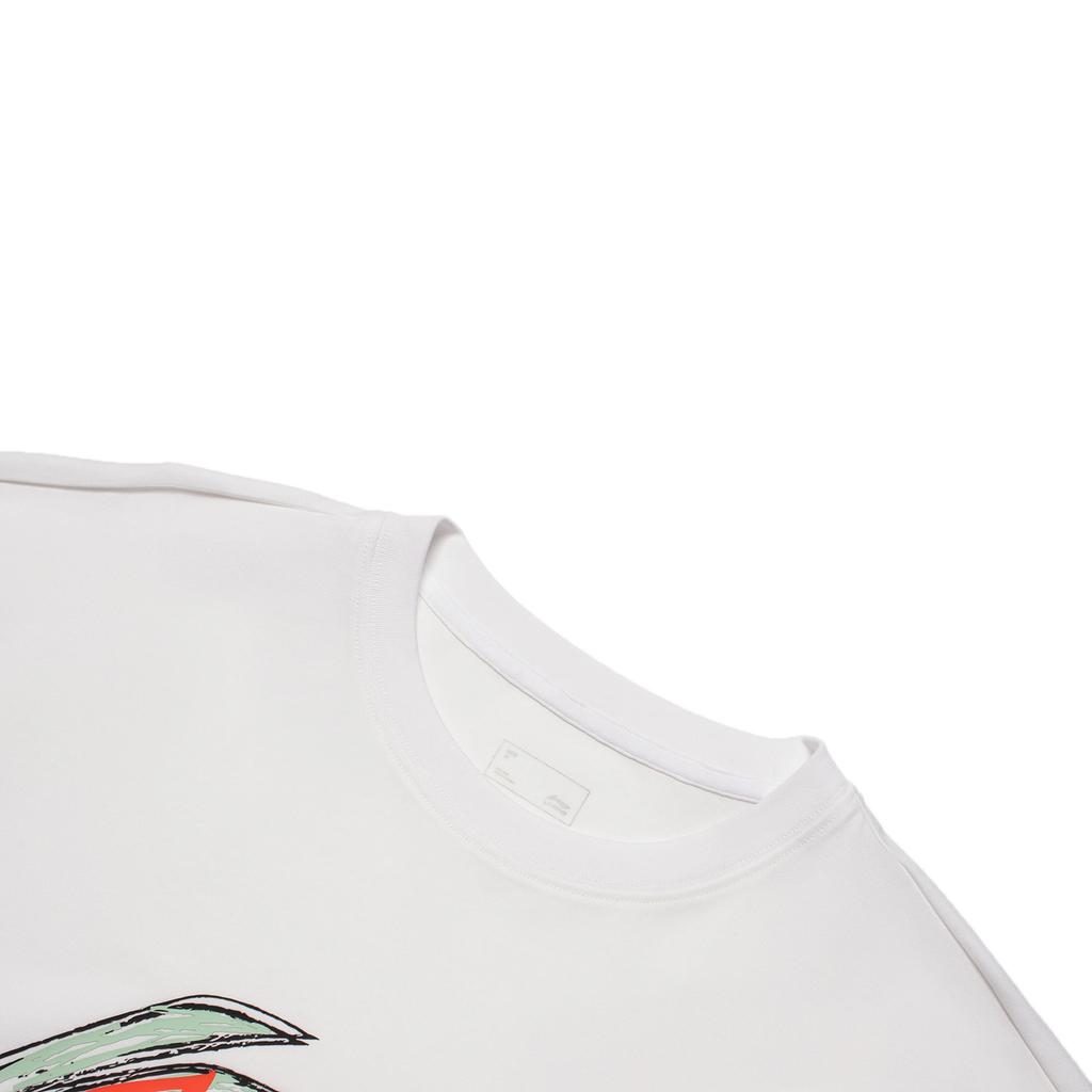 Li-Ning American Vintage Hand-Painted Short Sleeve Big Logo Mid-Waist Shorts Casual Sports Suit Unisex suit YHSV369-1+YKSV197-2