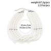 Vintage Imitation Pearl Multi-Layer Necklace Oval Beasds Choker Elegant Collar for Women's Chain Jewelry Accessories Party Gift