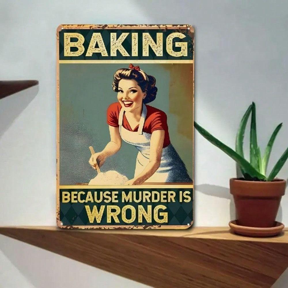 Vintage Tin Metal Sign Retro Kitchen Wall Decor Funny Quote Home Bar Cafe Art