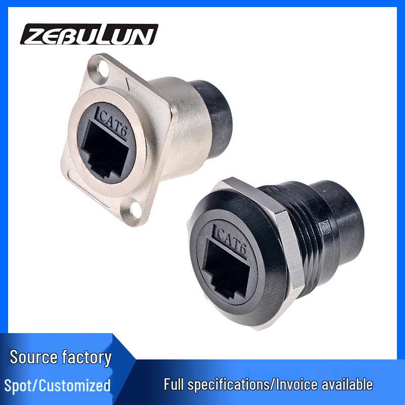 RJ45 CAT6 Round Female Module Connector for Data Network Extension Panel