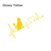 Universal Car Body Vinyl Sticker Cat Electrocardiogram Graphics Decal DIY Style Auto Window Hood Tail Tuning Accessories