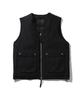 Search410 Overline Snap Vest Black