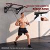 Wall-Mounted Pull-Up Bar, Foldable, Non-Slip Grips, 3 Hooks, 98 x 65 x 31 cm, Black