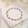 Bohemian Lucky Turkey Evil Eye Anklets for Women Colorful Red Blue Eye Metal Chain Ankle Bracelet Summer Beach Foot Leg Jewelry