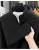 Men's Double-Sided Fleece Half-Zip Sweatshirt, Long-Sleeve, Warm Casual Base Layer for Autumn/Winter