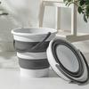 Collapsible Silicone Bucket for Outdoor Use, Travel, and Fishing - Durable, Portable, and Multi-Functional with Secure Lid
