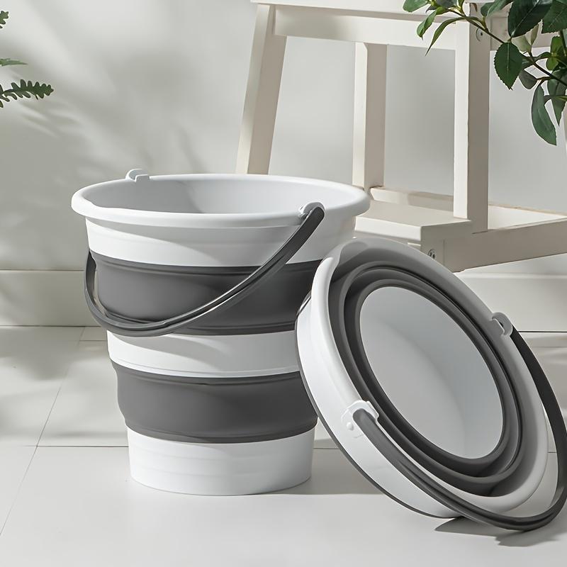 Collapsible Silicone Bucket for Outdoor Use, Travel, and Fishing - Durable, Portable, and Multi-Functional with Secure Lid