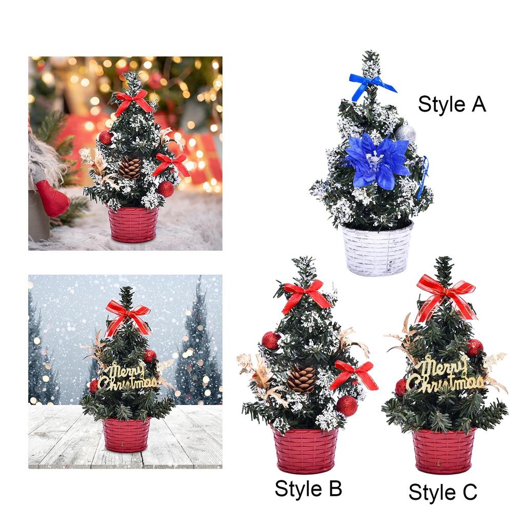 Small Christmas Tree 20cm DIY Collectible Xmas Gift Artificial Green Tree for