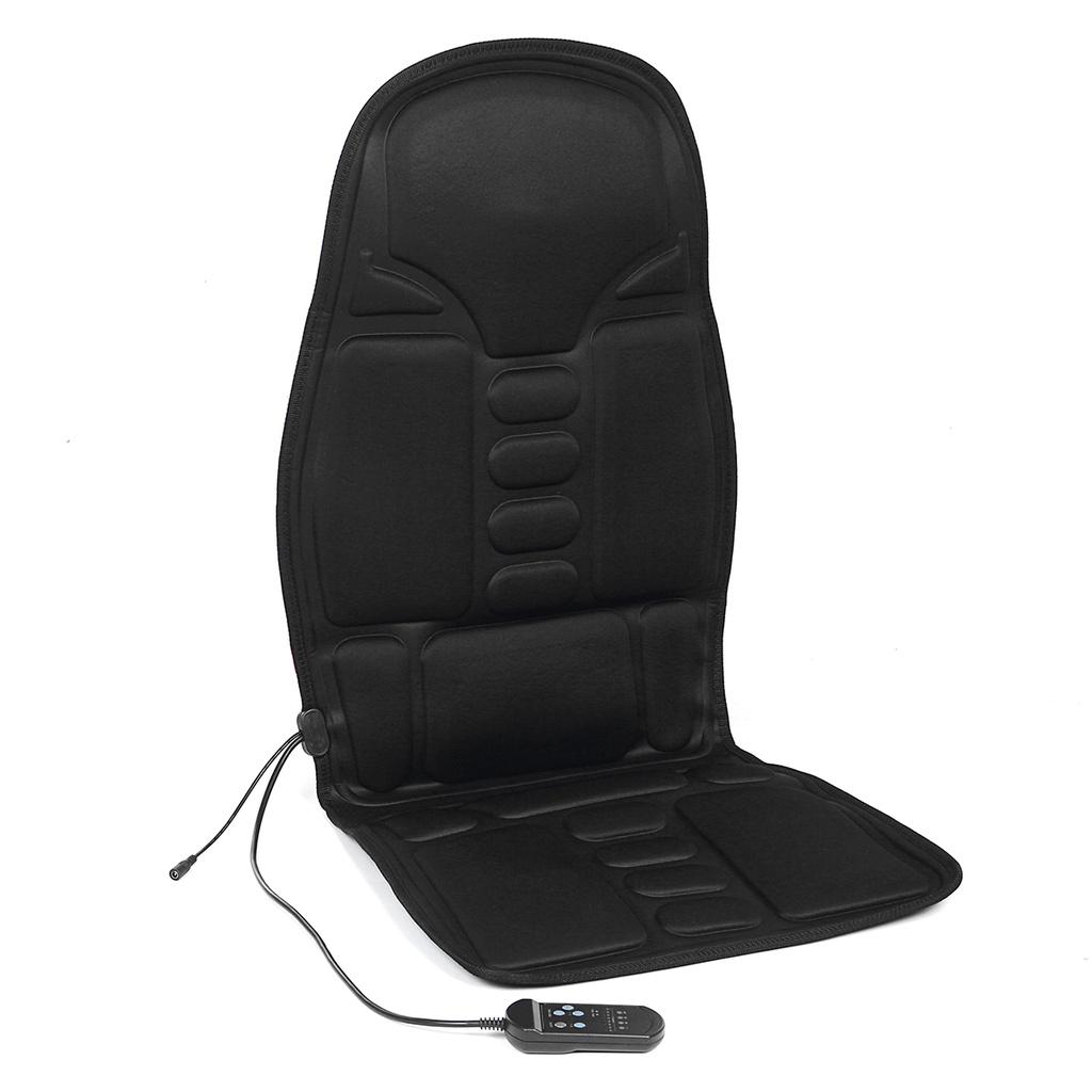 12W Chair Cushion Car Home Heating Vibrator Car Seat Chair Massager Office Lumbar Neck Mattress Pain Relief Electric Back Massager AC 110-230V