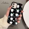 Cute Cartoon Dentist Tooth Phone Case for iPhone 11 12 13 14 Pro Max Mini XR XS SE 2020 6S 7 8 Plus Samsung Galaxy S21 S22 Cover